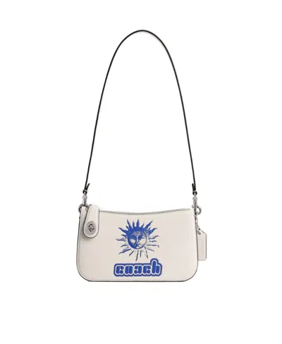 Coach Lil Nas X Drop Penn Pattern Shoulder Bag In White