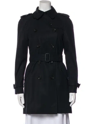 Pre-owned Coach Linen Trench Coat In Gray