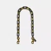 Coach Link Chain Strap In Brass/pewter