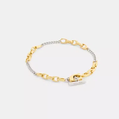 Coach Linked C Bracelet In Gold