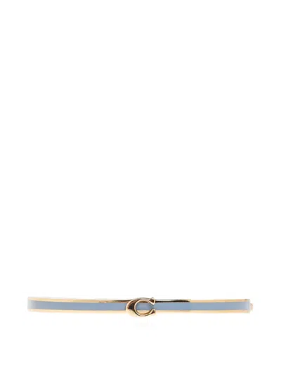 Coach Logo Bangle Bracelet In Gold