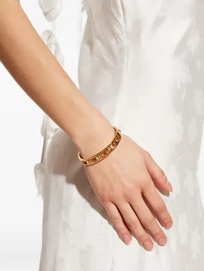 Coach Logo Bracelet In Gold