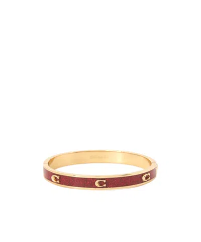 Coach Logo Bracelet In Yellow