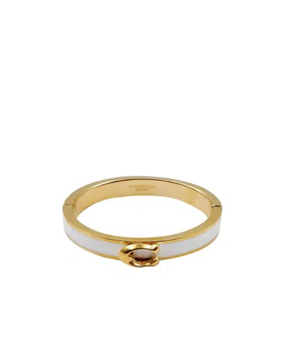 Coach Logo Bracelet In Yellow