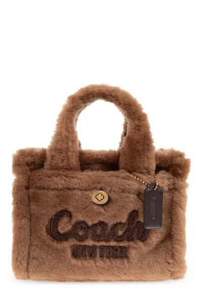 Coach Cargo 20 Shearling Tote Bag In Brown