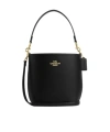 Coach Willow Soft Leather Bucket Bag In Black