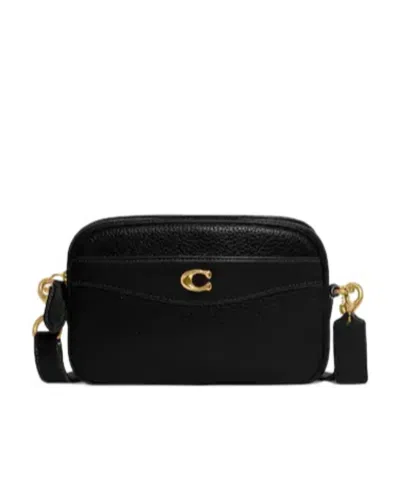 Coach Logo Camera Bag In Black
