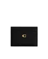 Coach Logo Card Bag In Black