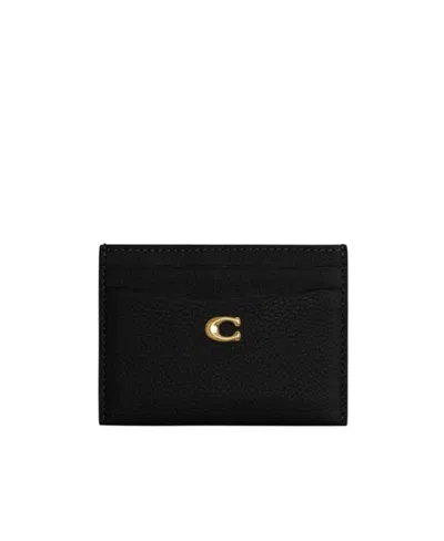 Coach Logo Card Bag In Black