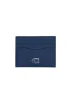 Coach Logo Card Holder In Blue