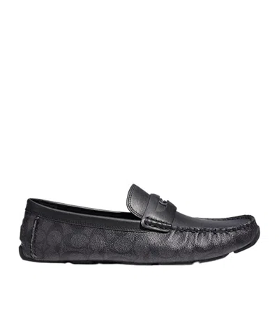 Coach Logo Casual Shoes In Black