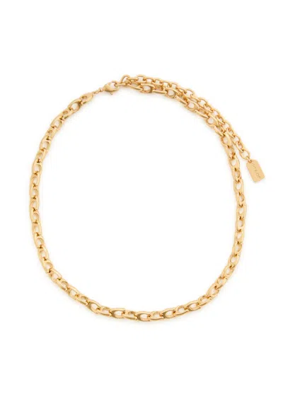 Coach Logo Chain Choker Necklace In Gold