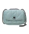 Coach Logo Chain Shoulder Bag In Blue
