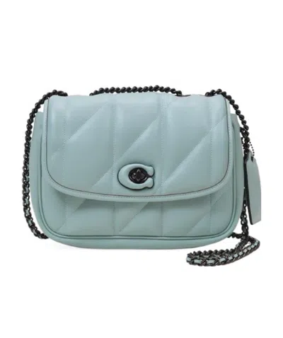 Coach Logo Chain Shoulder Bag In Blue