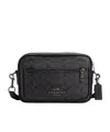 Coach Logo Cross-body Bag In Black