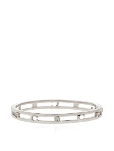 Coach Logo Crystal Bracelet In Metallic