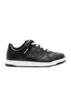 Coach Logo-debossed Panelled Leather Sneakers In Black