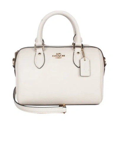 Coach Logo Decal Shoulder Bag In White