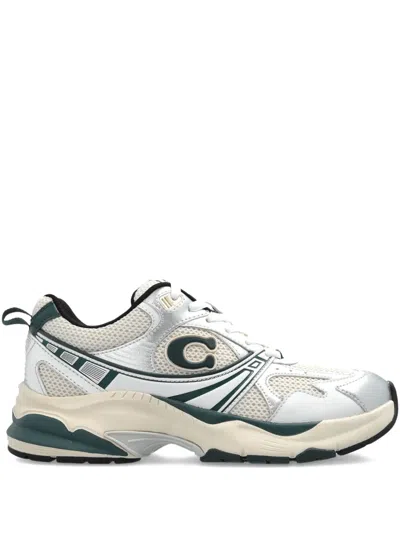Coach Logo-detail Mesh Sneakers In Gray