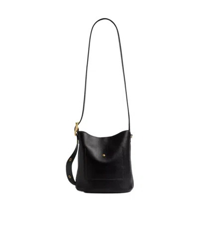 Coach Logo Detail Shoulder Bag In Black