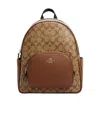 Coach Court Backpack In Signature Canvas In Brown