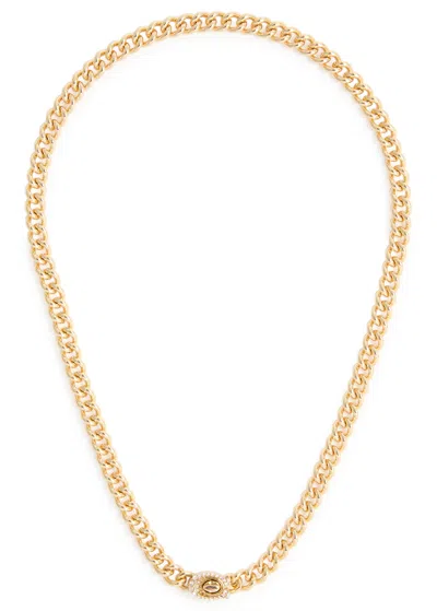 Coach Logo-embellished Chain Necklace In Gold