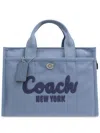 Coach Cargo Embroidered Logo Tote Bag In Blue