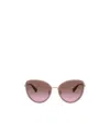 Coach Logo Gradient Sunglasses In Brown