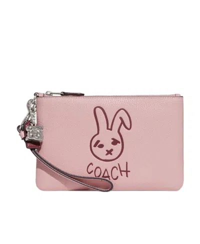 Coach Logo Hand-held Bag In Nude