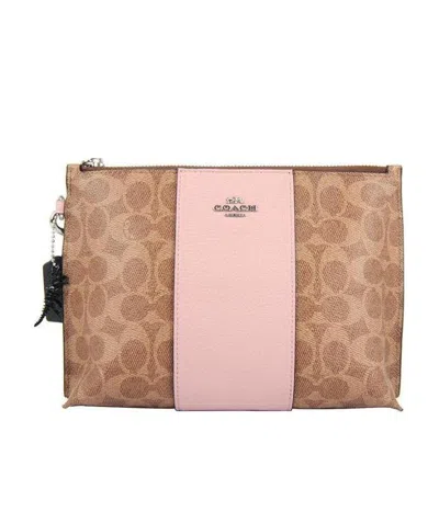 Coach Logo Hand-held Bag In Pink