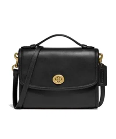 Coach Logo Handbag In Black