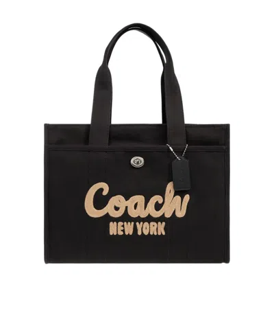 Coach Logo Handbag In Black