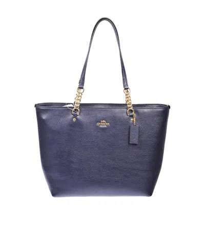 Coach Logo Handbag In Gray