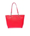 Coach Logo Handbag In Red