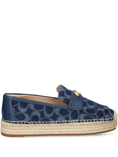 Coach Logo-jacquard Espadrilles In Blue