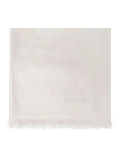 Coach Logo-jacquard Scarf In 白色