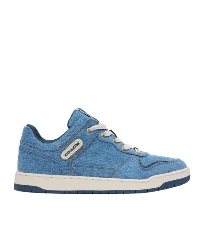 Coach Logo Lace Low-cut Skate Shoes In Blue