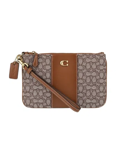 Coach Logo Logo Handbag In Brown