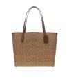 Coach Logo Pattern Tote Bag In Brown