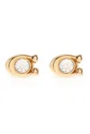 COACH COACH LOGO PLAQUE EMBELLISHED STUD EARRINGS