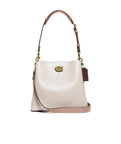 Coach Logo-plaque Leather Tote Bag In Nude