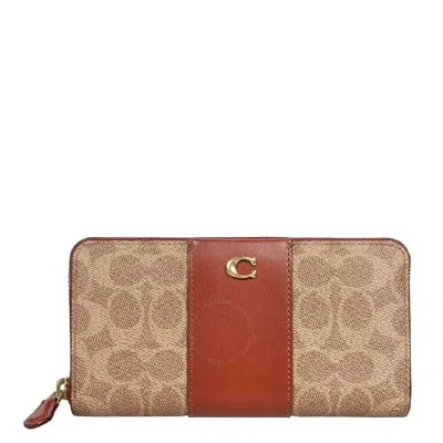 Coach Logo Plaque Leather Wallet