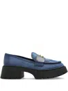 Coach Leah Plateau-loafer Mit Steppung In Blue