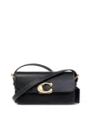 Coach Logo-plaque Shoulder Bag In Black