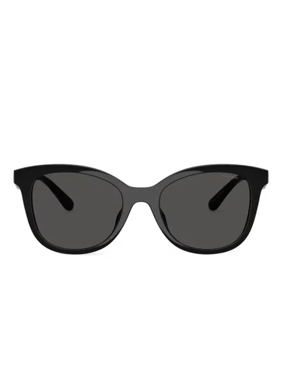 Coach Logo-plaque Sunglasses In Black