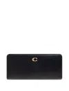 Coach Logo-plaque Wallet In Black