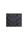 Coach Logo-print Bi-fold Wallet In Black