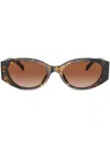 Coach Logo-print Tortoiseshell Sunglasses In Grey