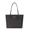Coach Logo Printed Handbag In Black