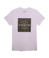 Coach Signature T-shirt In Organic Cotton In Purple